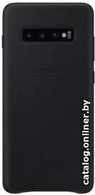 

Чехол для телефона Samsung Leather Cover для Samsung Galaxy S10 Plus (черный)