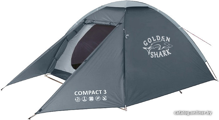 

Треккинговая палатка GOLDEN SHARK Compact 3 (серый)