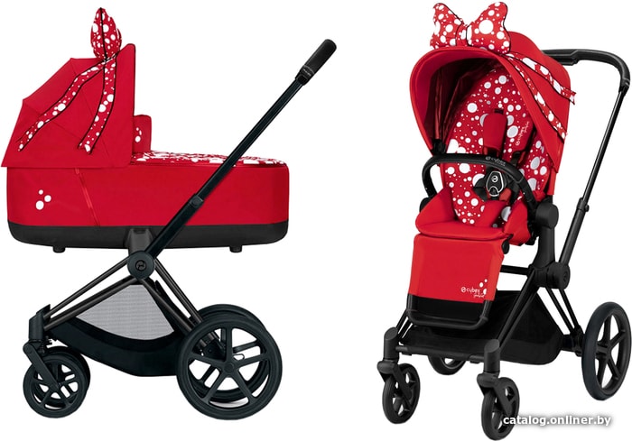 

Универсальная коляска Cybex Priam JS (2 в 1, petticoat, шасси matt black)