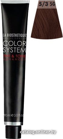 

Крем-краска для волос La Biosthetique Color System Tint & Tone 5/3 светлый шатен золотистый
