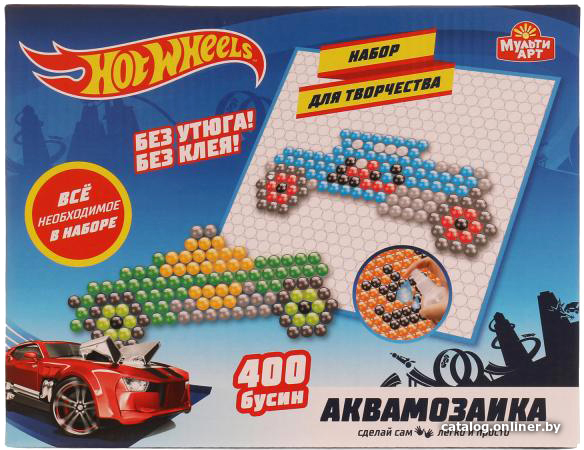 

Набор для создания поделок/игрушек MultiArt Аквамозаика Хот Вилс AB400-HW1