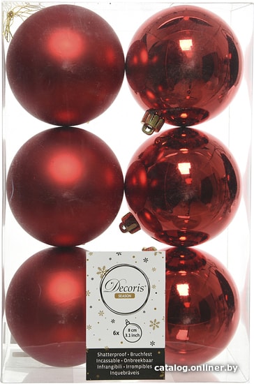 

Елочная игрушка Albero Di Natale 8 см 022052 (красный)