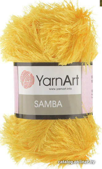 

Пряжа для вязания Yarnart Samba 100% полиэстер 47 100 г (150 м, желтый)