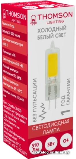 

Светодиодная лампочка Thomson Led G4 TH-B4217