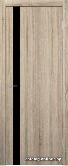 

Межкомнатная дверь Юркас Stark ST12 ДО 60x200 (сонома дуб/lacobel черный лак)