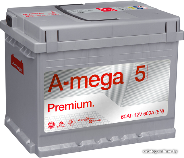 

Автомобильный аккумулятор A-mega Premium 6СТ-60-А3 R (60 А/ч)