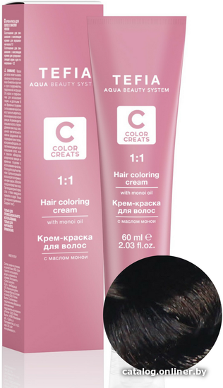 

Крем-краска для волос Tefia Color Creats 4/8 (брюнет шоколад)