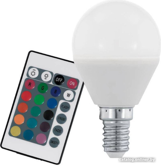 

Светодиодная лампочка Eglo 10682 RGB P45 с пультом 4W (E14) 3000K 300lm