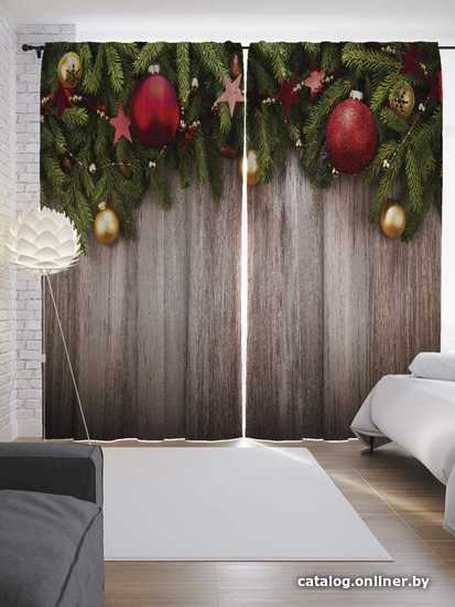 

Комплект штор JoyArty Рождественские шарики 1.45x2.65 м p_20296_145x265 (2 шт)