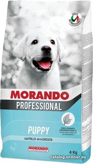 

Сухой корм для собак Morando Professional Puppy крокеты с курицей 4 кг