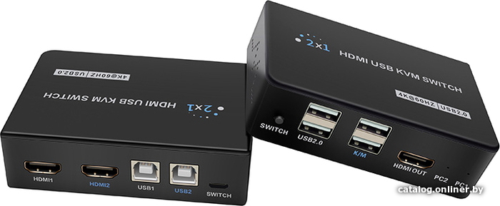 

KVM переключатель USBTOP 4K HDMI - USB Type-B х2