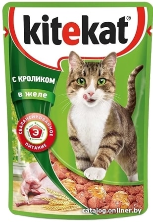 

Пресервы Kitekat Нежный кролик в желе 85 г