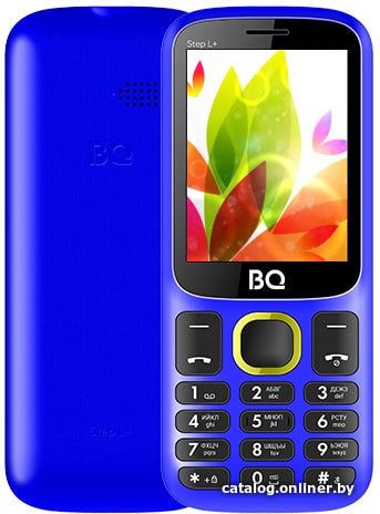 

Кнопочный телефон BQ-Mobile BQ-2440 Step L+ (синий/желтый)