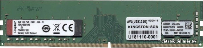 

Оперативная память Kingston 8GB DDR4 PC4-19200 KSM24ES8/8ME
