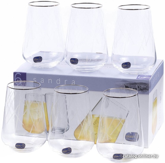

Набор стаканов для воды и напитков Bohemia Crystal Sandra 23013/Q9107/380