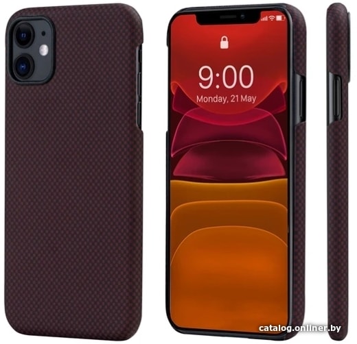 

Чехол для телефона Pitaka MagEZ для iPhone 11 (plain, черный/красный)