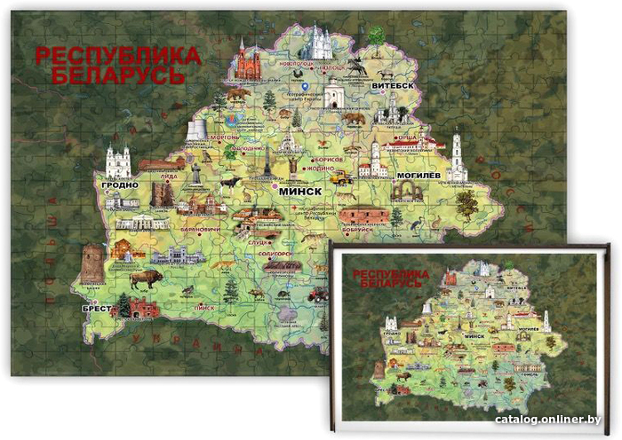 

Пазл Грай Карта Республики Беларусь (156 эл)