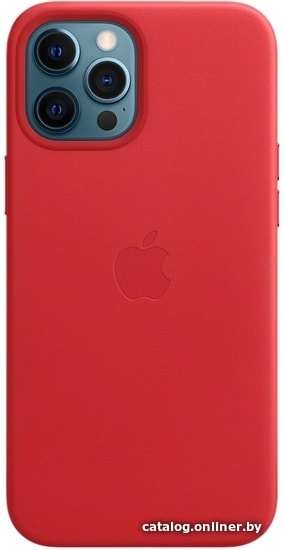

Чехол для телефона Apple MagSafe Leather Case для iPhone 12 Pro Max (алый)