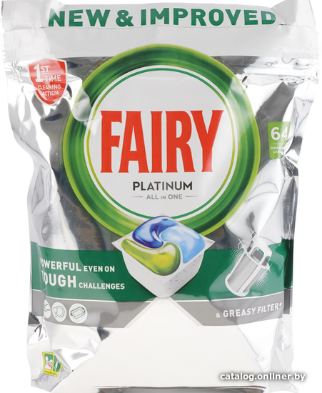 

Капсулы для посудомоечной машины Fairy Platinum All in 1 (64 шт)