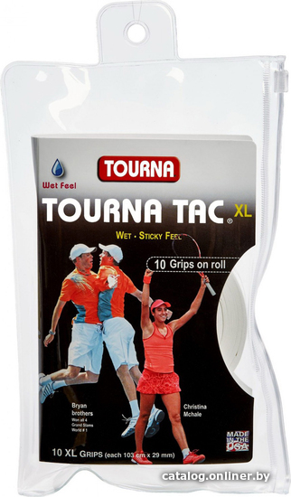 

Грип для теннисной ракетки Tourna Tac XL TG-2-10-XLW (10 шт, белый)