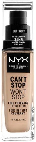 

Тональная основа NYX Professional Makeup Can`t Stop Won`t Stop (04 Light ivory) 30 мл
