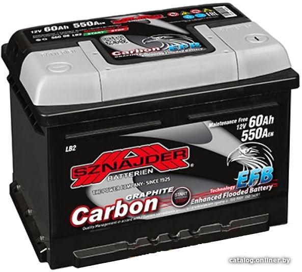 

Автомобильный аккумулятор Sznajder Carbon EFB 60 R (60 А·ч)