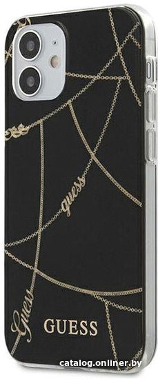 

Чехол для телефона CG Mobile Guess Chain для Apple iPhone 12 mini GUHCP12SPCUCHBK