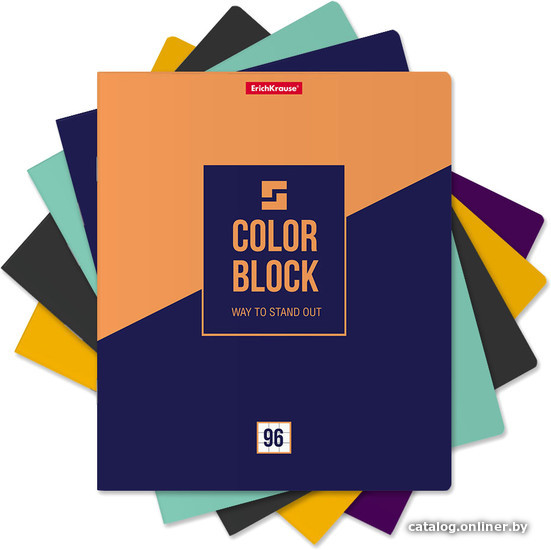 

Общая тетрадь Erich Krause Color Block 96 л клетка 096010153-49645