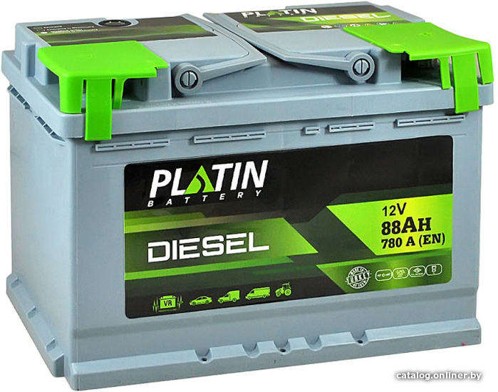 

Автомобильный аккумулятор Platin Diesel R+ (88 А·ч)