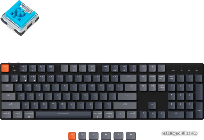 

Клавиатура Keychron K5 SE RGB K5SE-E2 (Keychron Low Profile Optical Blue, нет кириллицы)