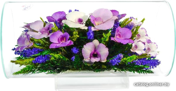 

Цветы, букеты Natural Flower Products Композиция из фиолетовых и белых орхидей AQV3