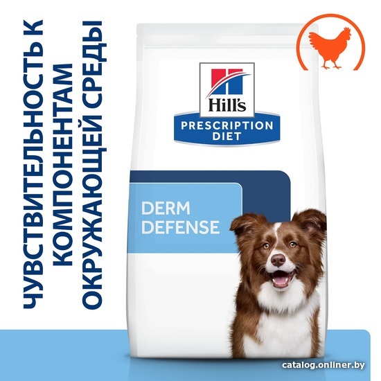 

Сухой корм для собак Hill's Prescription Diet Derm Defense Canine при аллергии, блошином и атопическом дерматите, с курицей 12 кг