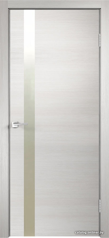 

Межкомнатная дверь Velldoris Techno Z1 80x200 (дуб белый поперечный, зеркало матированное)
