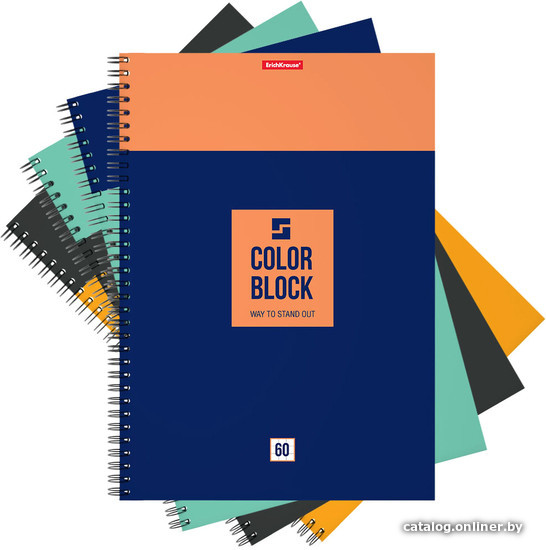 

Набор тетрадей Erich Krause Color Block 60 л клетка 060240160-49681 (2 шт)