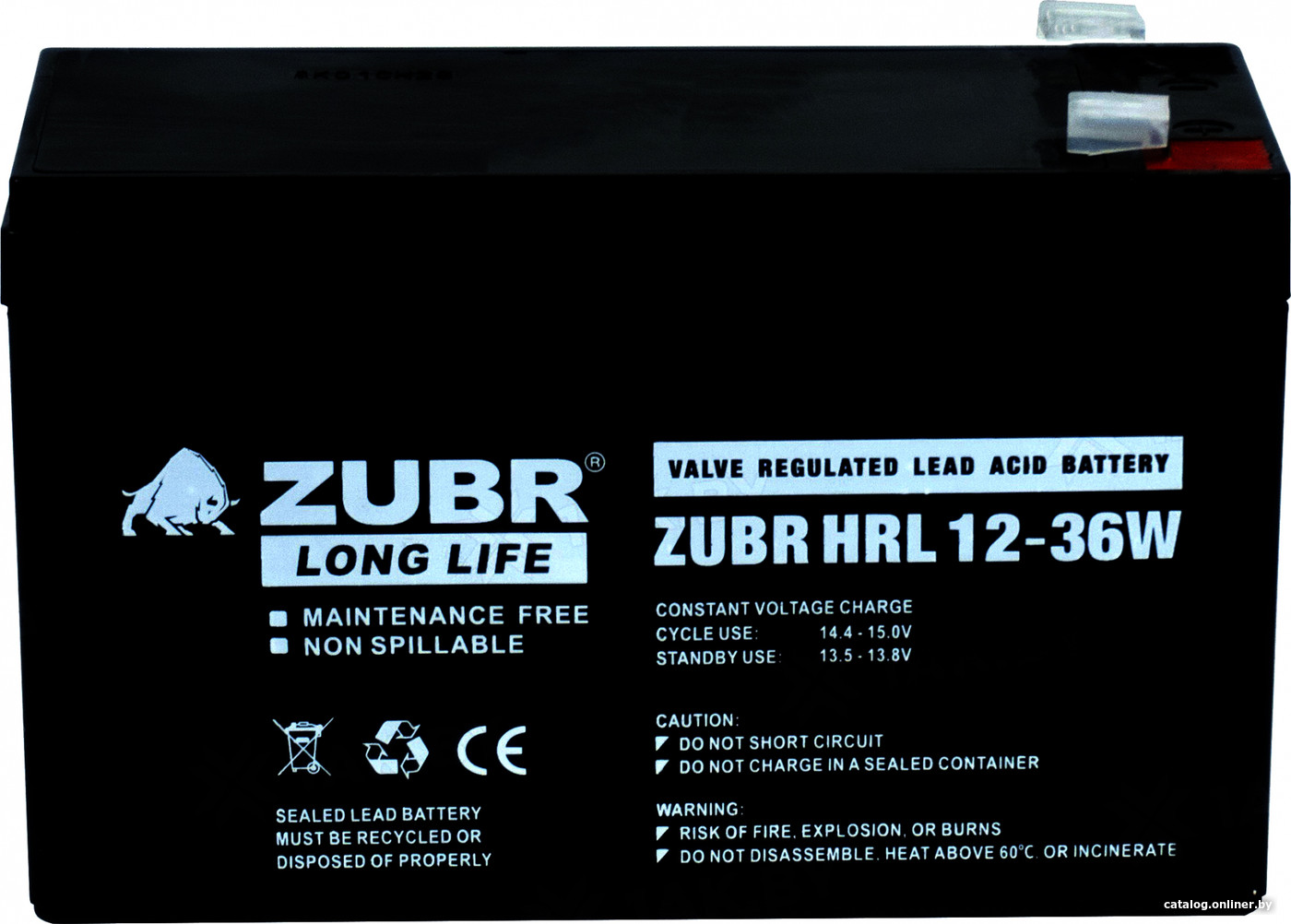 

Аккумулятор для ИБП Zubr HRL 12V36W