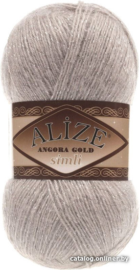 

Пряжа для вязания Alize Angora gold simli 541 (500 м, норка)