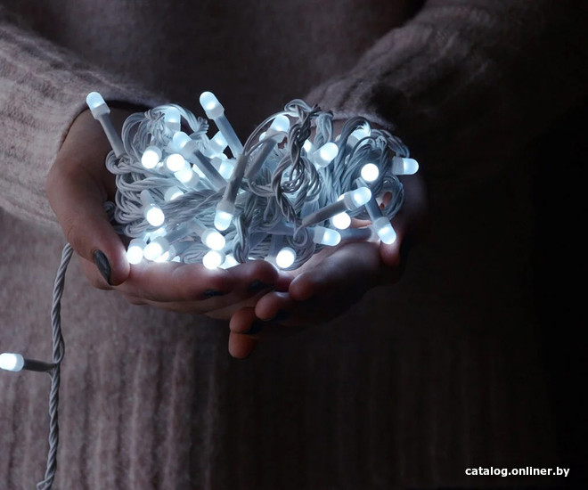 

Новогодняя гирлянда Twinkle Диод F8\белый провод 70led 7 м 043 (холодный белый)