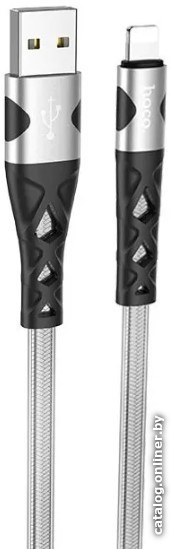 

Кабель Hoco U105 USB Type-A - Lightning (1.2 м, серебристый)