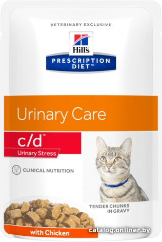 

Пресервы Hill's Prescription Diet c/d Urinary Stress с курицей 85 г
