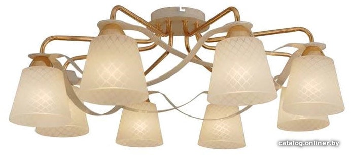 

Припотолочная люстра Sfera-sveta 85529/8 WH+BROWN+GD