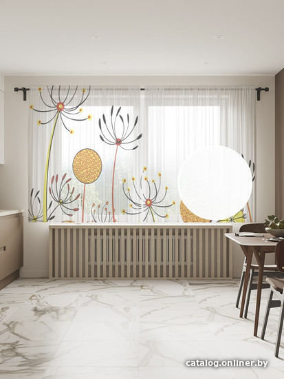 

Комплект штор JoyArty Цветочные зонтики и шары 1.45x1.8 м tul_32922_145x180 (2 шт)