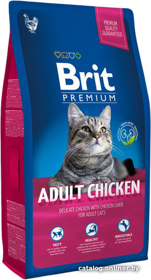 

Сухой корм для кошек Brit Premium Cat Adult Chicken 1.5 кг