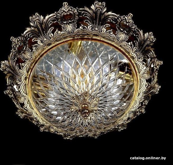 

Припотолочная люстра ArtGlass Charlize Dia 470 Brass Antique