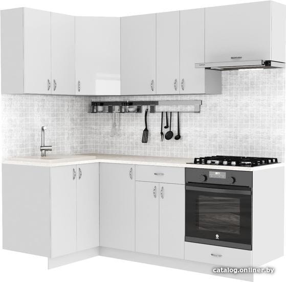 

Готовая кухня Сивирин-Компани Клео глосc 1.2х2.1 (белый глянец\белый глянец)