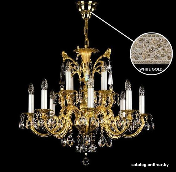 

Подвесная люстра ArtGlass Arabela White Gold Ce