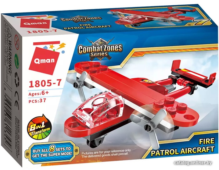 

Конструктор Qman CombatZones 1805-7 Fire Patrol Aircraft
