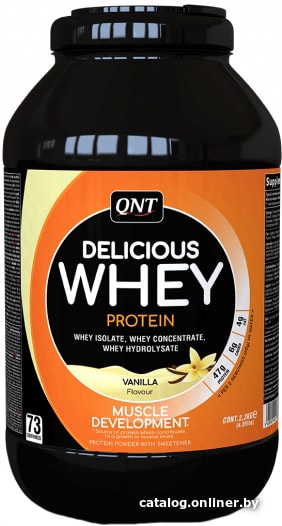 

Протеин сывороточный (изолят) QNT Delicious Whey Protein Powder (ваниль, 2200 г)