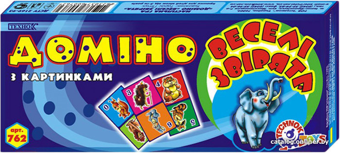 

Настольная игра ТехноК Домино Веселые зверята