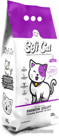 

Наполнитель для туалета Soft Cat С ароматом лаванды комкующийся (10 л/8.5 кг)