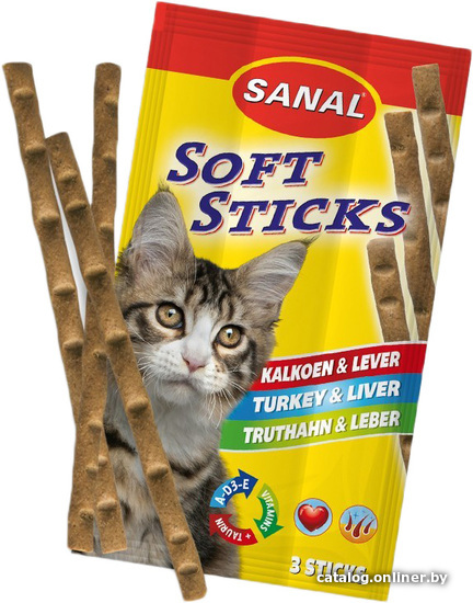 

Лакомство для кошек Sanal Soft Sticks Turkey & Liver с индейкой и печенью 15 г